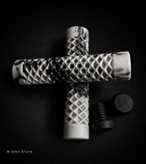Shield Waffle Grips White/Black